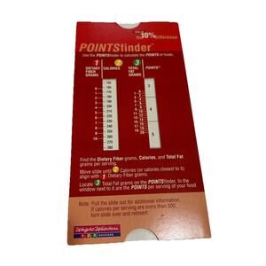 Vintage Weight Watchers 123 Success Points Finder Slide Slider Calculator 1999